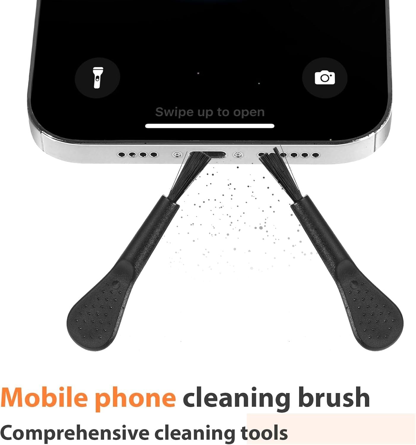 Teaaha 4 Pack Phone Dust Plug Charging Port Anti-Dust Black
