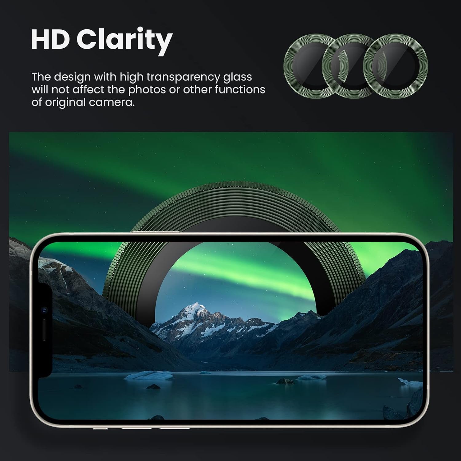 for Iphone 13 Pro Iphone 13 Pro Max Camera Lens Protector, 9H Tempered Glass Camera Cover Screen Protector Metal Individual Ring for Iphone 13Pro 6.1 Inch Iphone 13 Promax 6.7 Inch 2021