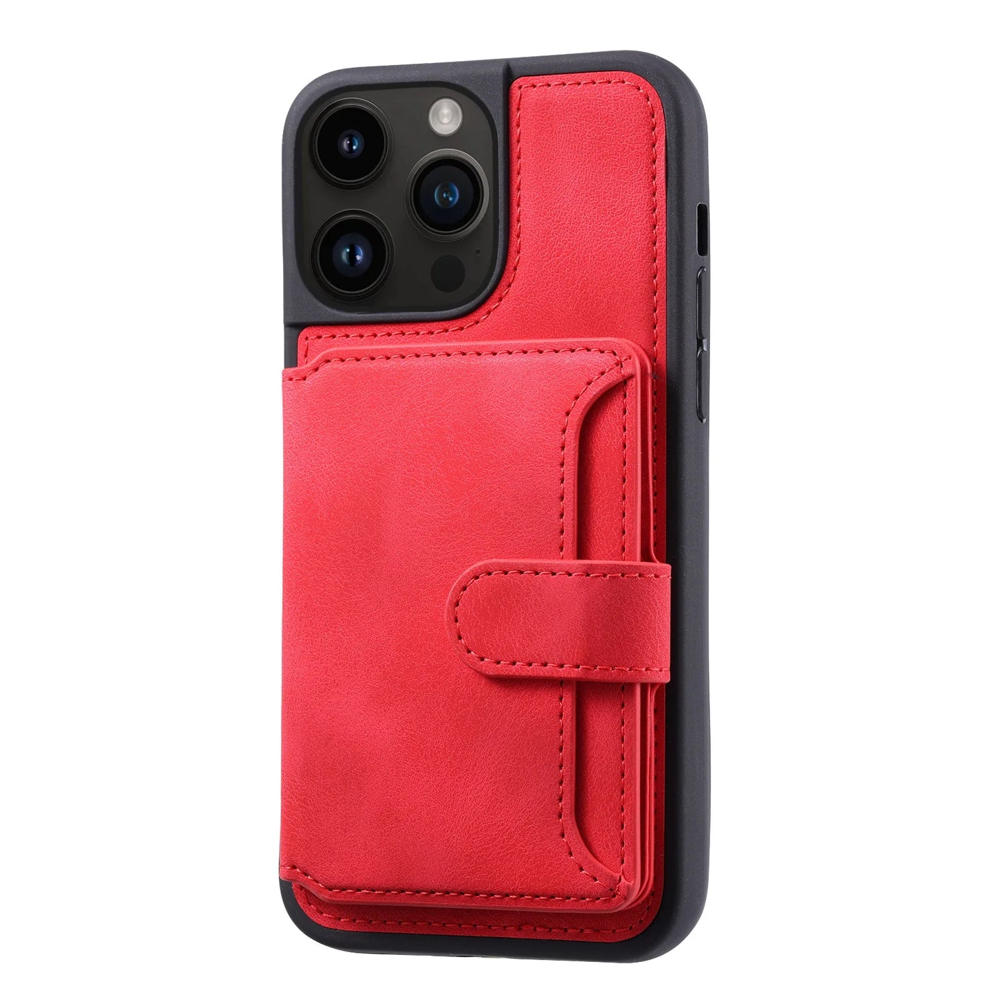 Luxury Leather Card Pocket Phone Case for Iphone 17 Pro Max 13 11 12 14 15 16 Pro Max 15 plus Wallet Shockproof Back Cover Cases