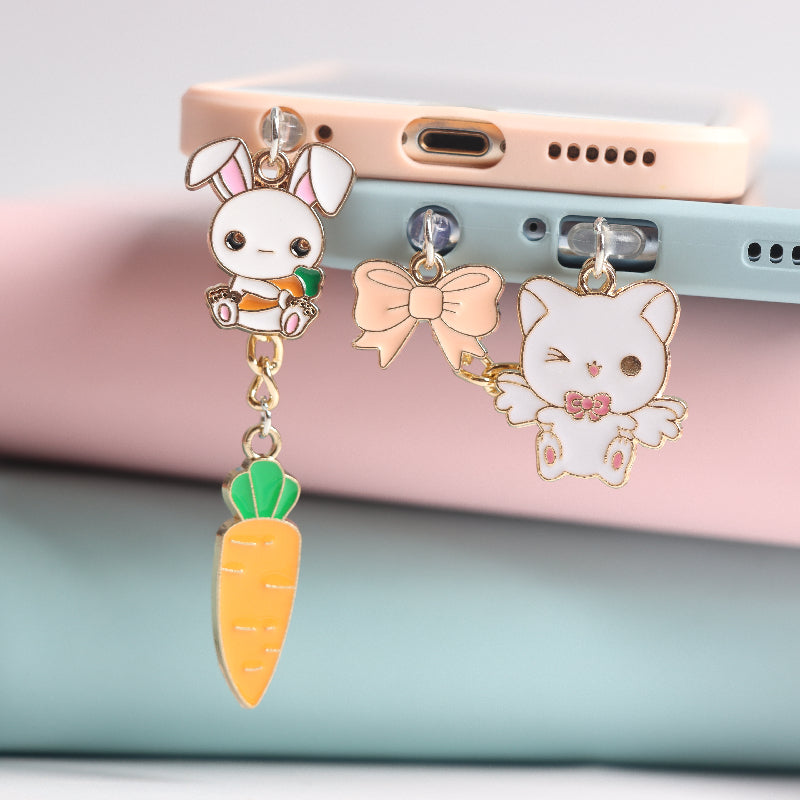 Universal Mobile Phone Headphone Jack Dust Plug Charging Port