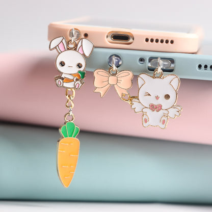 Universal Mobile Phone Headphone Jack Dust Plug Charging Port