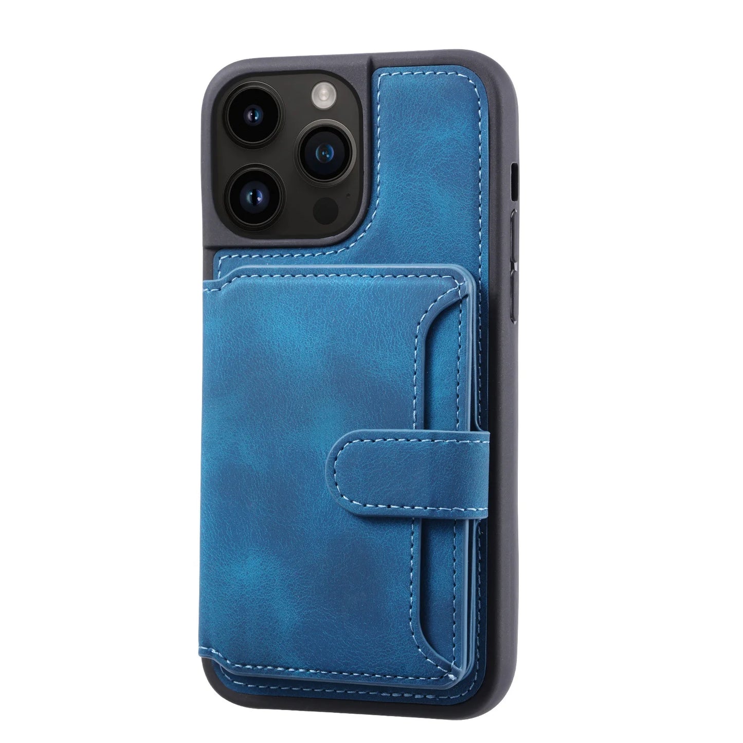 Luxury Leather Card Pocket Phone Case for Iphone 17 Pro Max 13 11 12 14 15 16 Pro Max 15 plus Wallet Shockproof Back Cover Cases