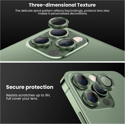 for Iphone 13 Pro Iphone 13 Pro Max Camera Lens Protector, 9H Tempered Glass Camera Cover Screen Protector Metal Individual Ring for Iphone 13Pro 6.1 Inch Iphone 13 Promax 6.7 Inch 2021