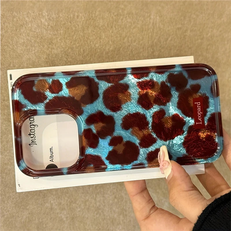 Simple Fashion Smudge Leopard Print Soft Phone Case for Iphone 17 Cases Iphone 16 Pro Max 15 14 13 12 11 XS X XR 7 8 plus Cover